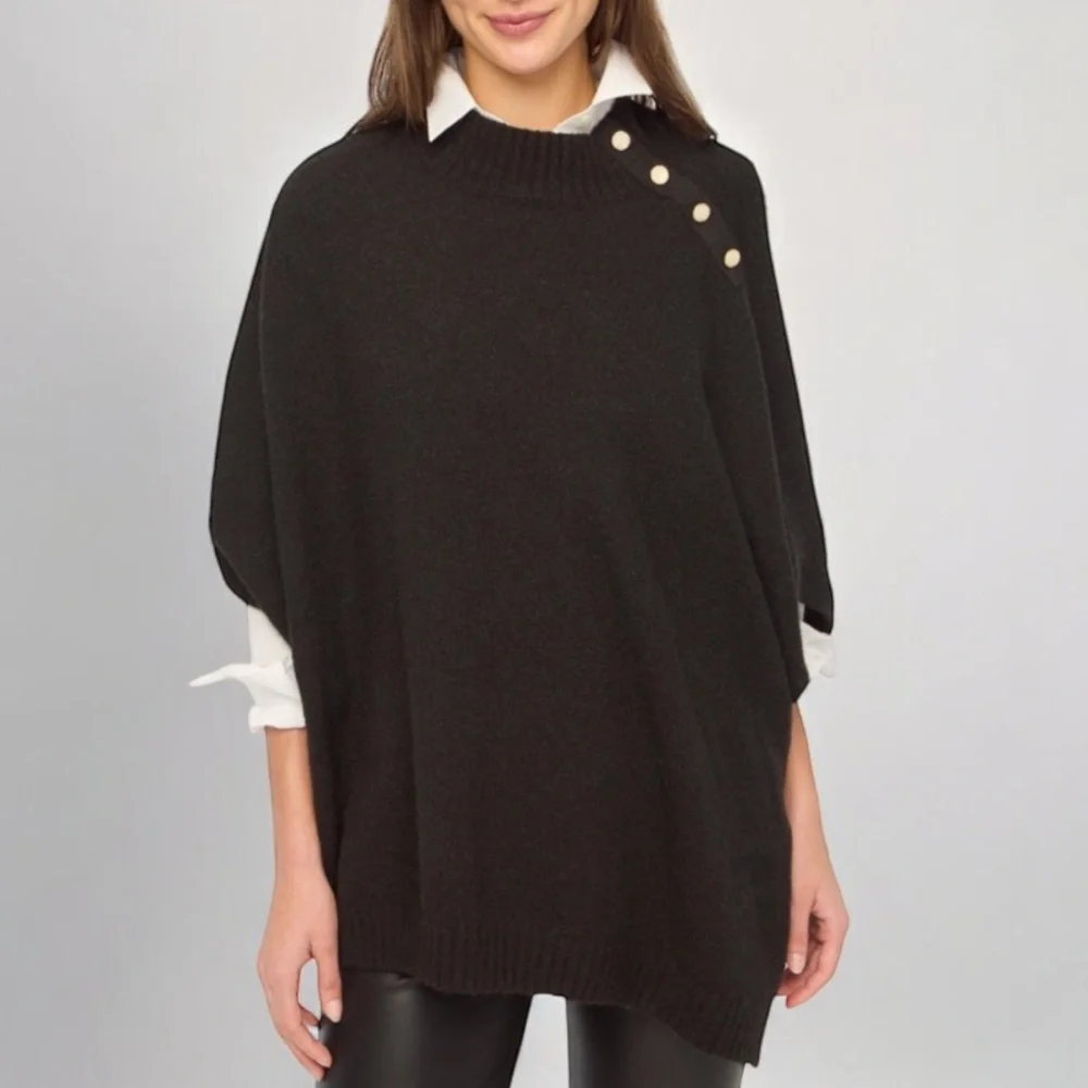 J. Crew Button Neck Poncho